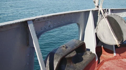 View of the bow of the ship Stock Footage 52444373