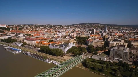 View on Bratislava from above Stock Footage 120535503