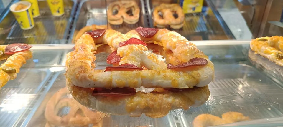 View of bread in showcase Stock Photos