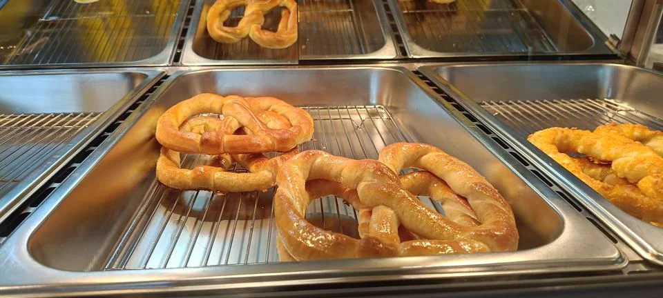 View of bread in showcase Stock Photos