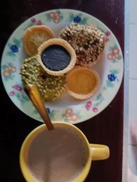 View of breakfast on the table Stock Photos