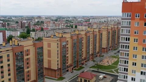 View of the Brest microdistrict. Belarus. Time Lapse 2 Video stock 114356177