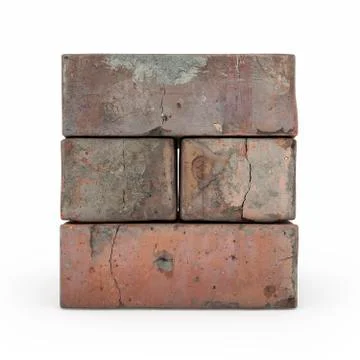 View of brickwork isolated 3d rendering Ilustración de archivo