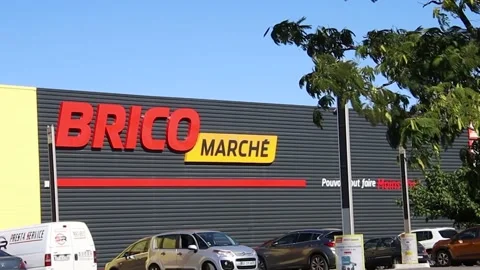View of a Bricomarché DIY store Stock Footage 162341602