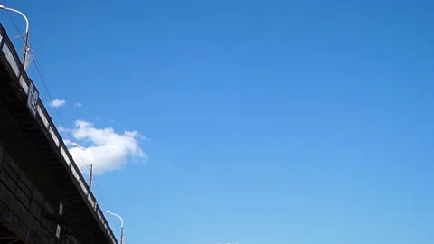 View of the bridge below Stock Footage 113534973