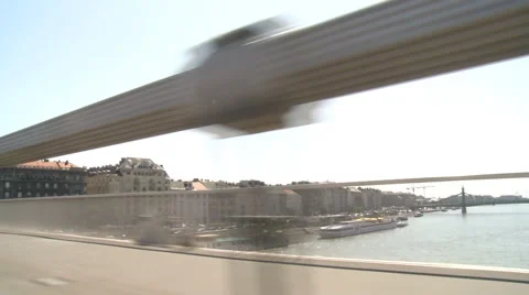 View on The Bridge Budapest Stock Footage 46030489