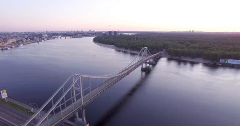 View of the bridge from the drone Video stock 90803515