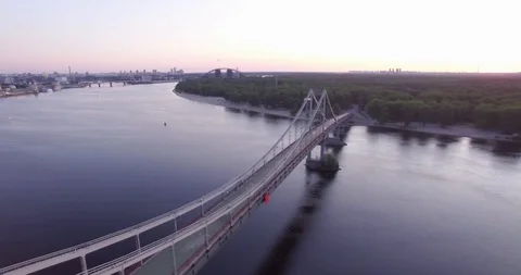 View of the bridge from the drone Video stock 90803732