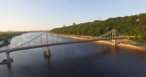 View of the bridge from the drone Video stock 90898669