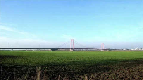 View of the bridge at Emmerich Germany Stock Footage 21253391
