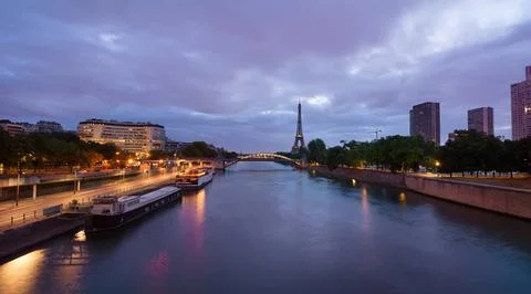 View from bridge Grenelle Stock Photos