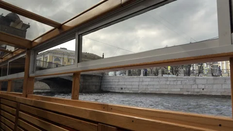 View of the bridge from the lower deck of the ship Stock Footage 94159033