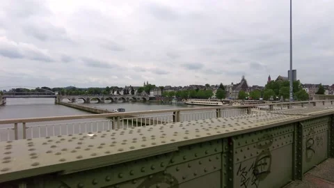 View from bridge in Maastricht Video stock 166521791