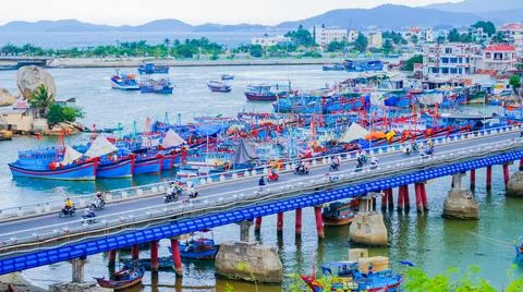 View of the bridge over the Kai River. Photos