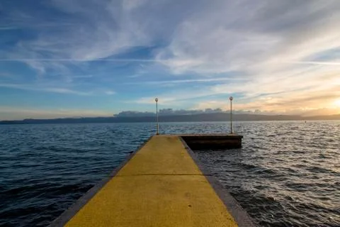 A view from a bridge. Stock Photos