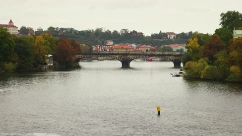 View of bridge in Prague Stock Footage 223239064