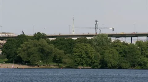 View of a bridge, Stockholm Stock Footage 11340950