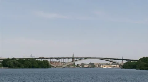 View of a bridge, Stockholm Stock Footage 11340952