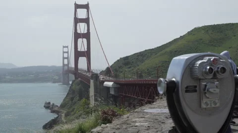 View of bridge from tourist spot Stock Footage 62616417