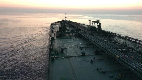 View from the bridge wings of a merchant ship underway at sea Stock Footage 158046973