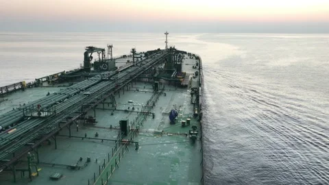 View from the bridge wings of a merchant ship underway at sea Stock Footage 158046993