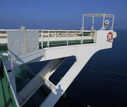 View from the bridge wings of a ship Stock Photos