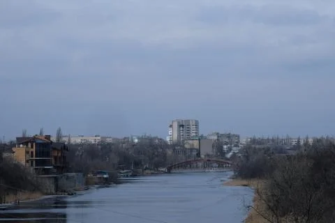 View of the bridge in winter Stock Photos