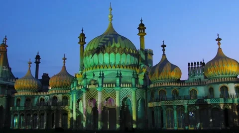 View of the Brighton pavilion Stock Footage 64011377