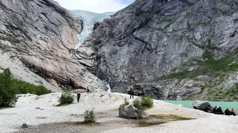 View of Briksdalsbreen 4K Stock Footage 308088034