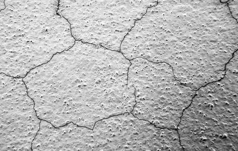 View of Broken painted cement wall for use as background Stock Photos