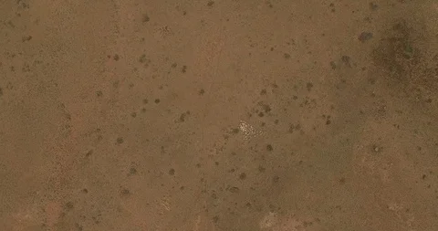 The view of the brown fields of Patagonia from a great height. Argentina. Video stock 121784632