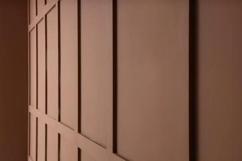 View of brown wall in empty room Stock Photos