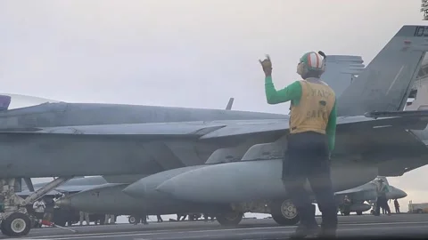 View from Bubble of catapult engineer si... | Stock Video | Pond5