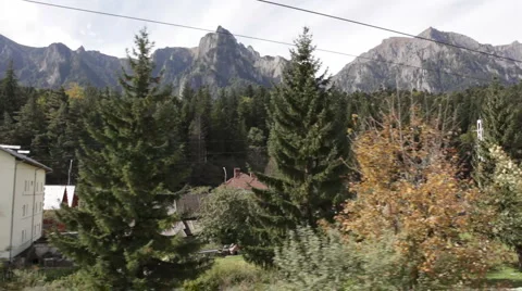 View to Bucegi Mountains Stock Footage 948633