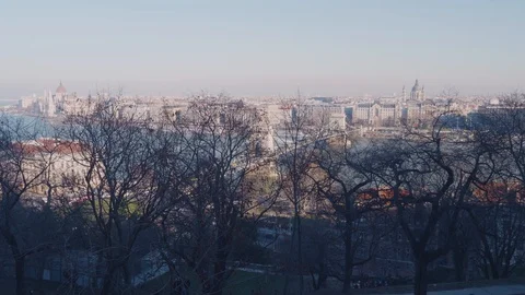View of Budapest from castle hill Video stock 128295094