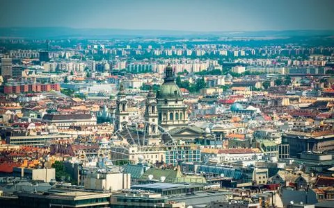 View on Budapest from high Stock Photos