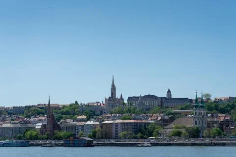 View of Budapest from the river Stock Photos