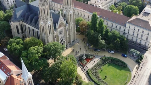 View of Budapest from the sky Stock Footage 196875870