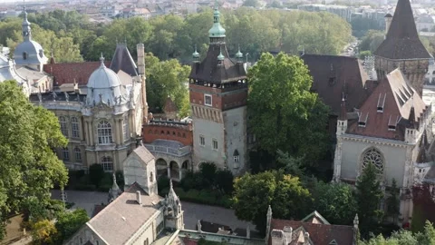 View of Budapest from the sky Stock Footage 196875877