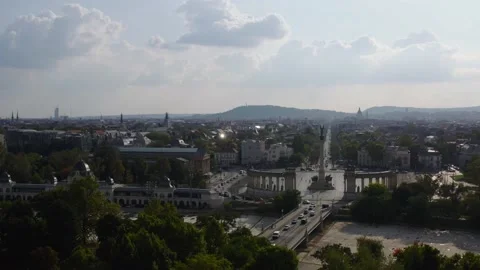 View of Budapest from the sky Stock Footage 196875960