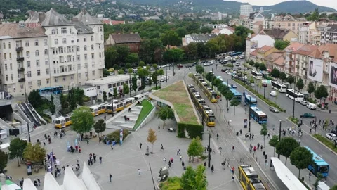View of Budapest from the sky 库存影片 196876041