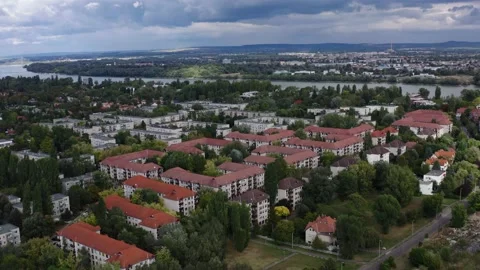 View of Budapest from the sky Stock Footage 196876095