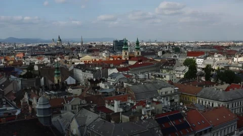 View of Budapest from the sky Video stock 196876151