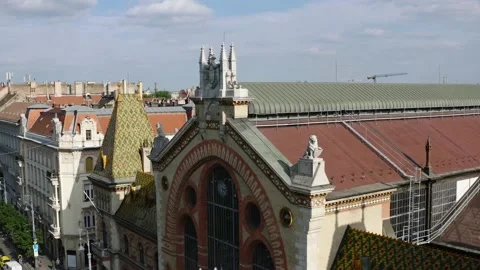 View of Budapest from the sky Video stock 196876230