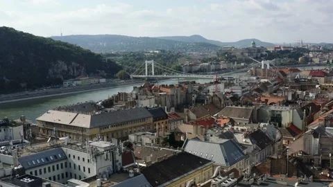 View of Budapest from the sky Stock Footage 196876238