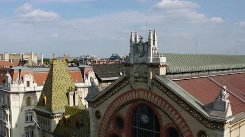 View of Budapest from the sky Video stock 196876239
