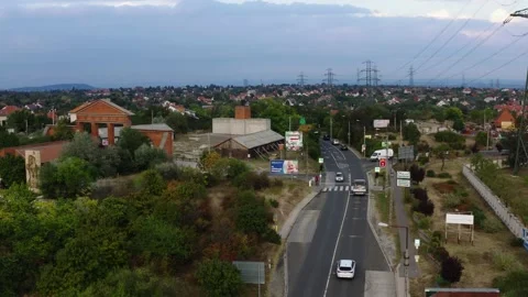 View of Budapest from the sky Video stock 196876664