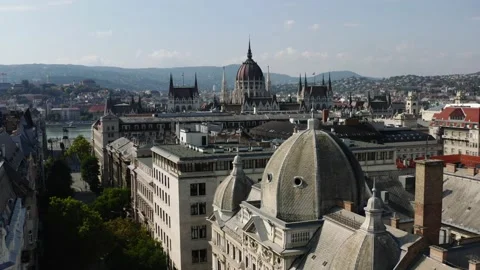 View of Budapest from the sky 库存影片 196876665