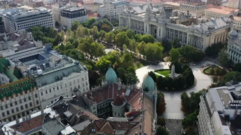 View of Budapest from the sky 库存影片 196876671
