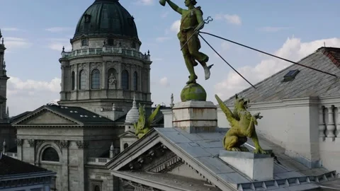 View of Budapest from the sky 库存影片 196876675